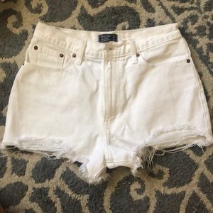 White Abercrombie Jean Shorts size 2